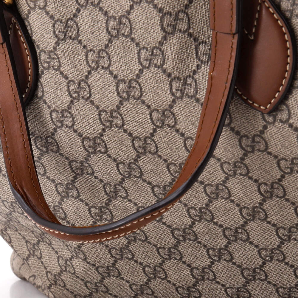 Gucci Convertible Soft Tote Gg Coated #269625G12B - Picture 8 of 9
